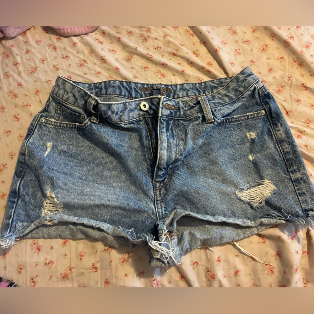 Distressed Denim Shorts
